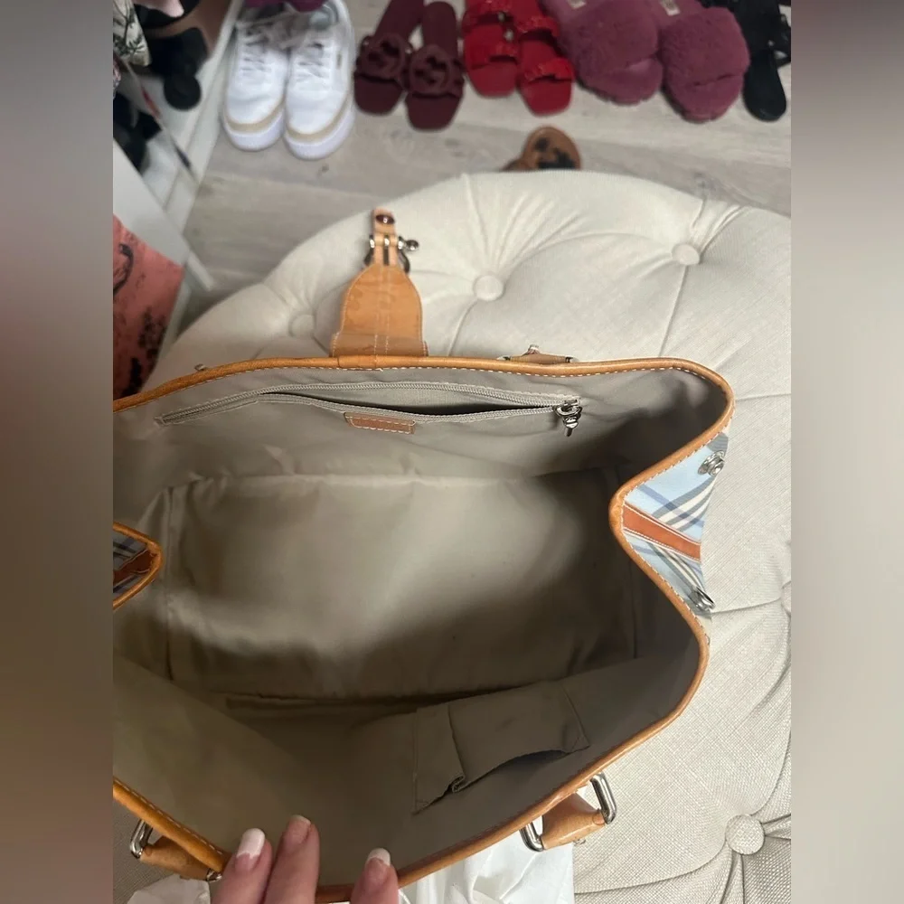 Burberry Eden Nova Check Handle Bag in Blue